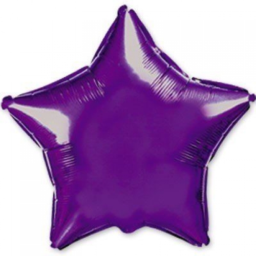 Гелиевый фольгированный шар ''звезда''(металлик фиолетовый)