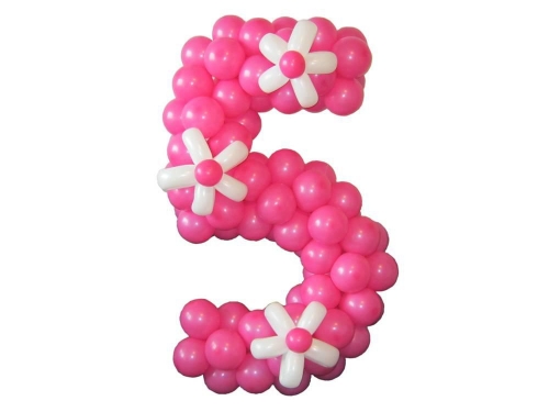 цифра ''5'' из воздушных шаров
