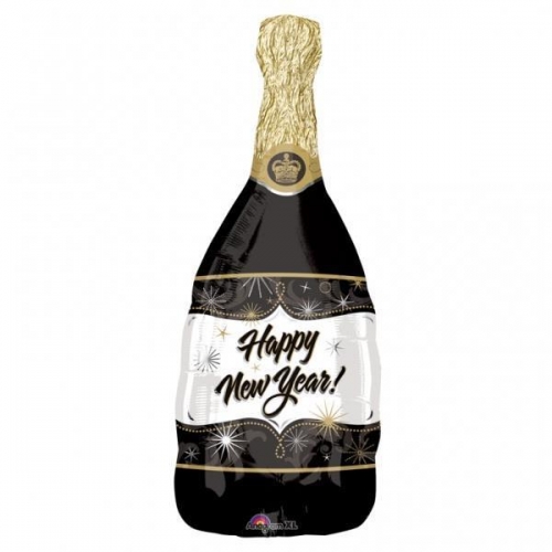 Гелиевый фольгированный шар ''Шампанское Happy new year''