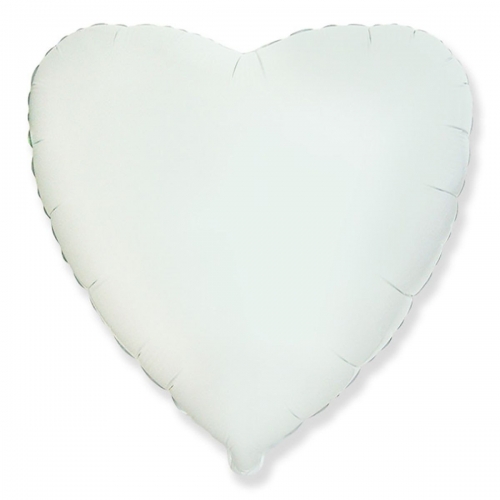 Гелиевый фольгированный шар ''сердце''(белый)