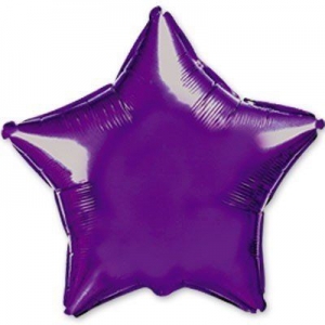 Гелиевый фольгированный шар ''звезда''(металлик фиолетовый)