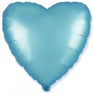 Гелиевый фольгированный шар ''сердце''(голубой)
