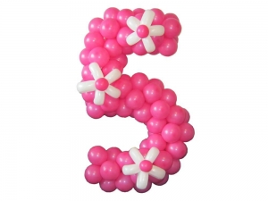 цифра ''5'' из воздушных шаров