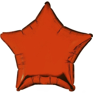 Гелиевый фольгированный шар ''звезда''(оранжевый)