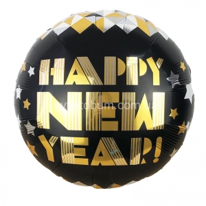 Гелиевый фольгированный шар ''Happy new year''