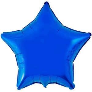 Гелиевый фольгированный шар ''звезда''(металлик синий)
