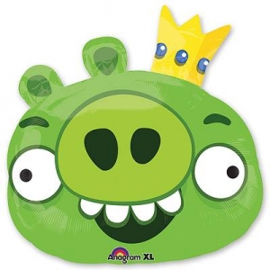 Гелиевый фольгированный шар ''Angry Birds Король Свиней''
