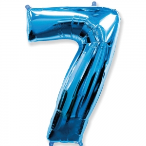 Гелиевая фольгированная цифра ''7'' синяя