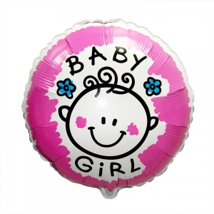 Гелиевый фольгированный шар ''Baby girl''