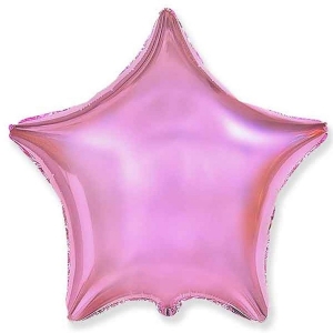 Гелиевый фольгированный шар ''звезда''(металлик розовый)
